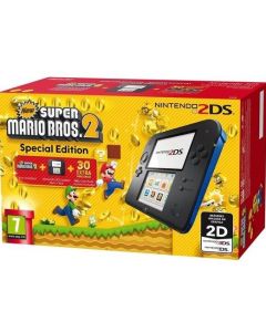 Nintendo 2DS Console Special Edition-Zwart Incl. New Super Mario Bros 2 (2DS) Nieuw