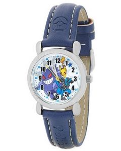 Pokemon Center Junior Horloge-Navy Blauw Pikachu / Gengar / Lucario (Diversen) Nieuw