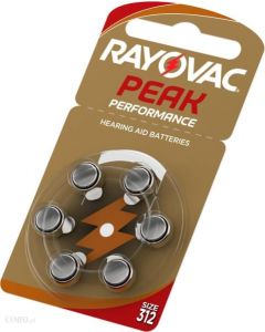 Rayovac Peak Performance Hearing Aid Batteries 6 Pack-Standaard (Diversen) Nieuw