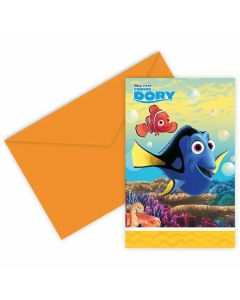 Procos Disney Invitation Card & Envelope 6-Pack-Finding Dory (Diversen) Nieuw