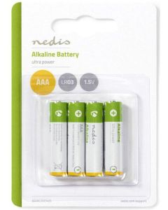 Nedis Alkaline AAA Batterijen 1.5V -4 Stuks (Diversen) Nieuw