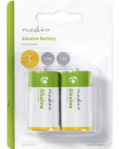 Nedis Alkaline C Batterijen 1.5V -2 Stuks (Diversen) Nieuw