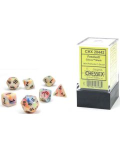 Chessex Mini Polyhedral 7 Dice Set -Festive Circus (Diversen) Nieuw