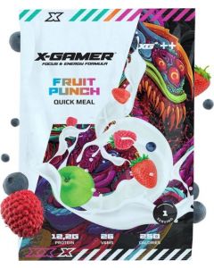 X-GAMER Quick Meal 1 Serving -Fruit Punch 70g (Diversen) Nieuw