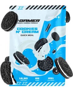 X-GAMER Quick Meal 1 Serving -Cookies N' Cream 70g (Diversen) Nieuw