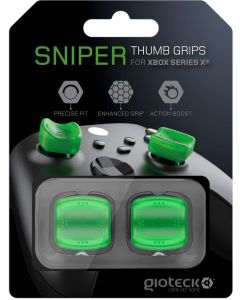 Gioteck Sniper Thumb Grips for XSX-Groen Doorzichtig (Xbox Series X) Nieuw