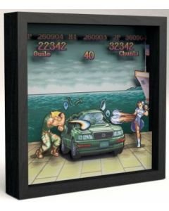 Pixel Frames Capcom Shadow Box Art 23x23CM -Street Fighter II Car Scene (Diversen) Nieuw