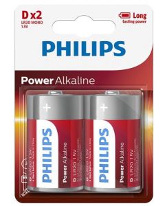 Philips Power Alkaline D Batterijen 1.5v -2 Stuks (Diversen) Nieuw