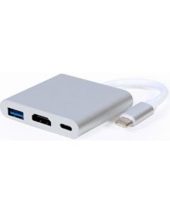 CablExpert USB Type-C Multi-Adapter -Zilver (PC) Nieuw