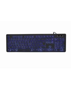 Gembird Wired 3-Color Backlight Multimedia Keyboard KB-UML3-02-US Layout (PC) Nieuw