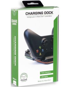 Qware Dual Charging Dock-Zwart (Xbox One) Nieuw