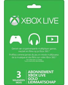 Xbox Live Gold-3 Maanden (Diversen) Nieuw