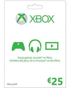 Xbox Live Gift Card-25 Euro (Diversen) Nieuw