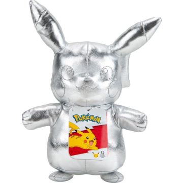 Jazwares Pokémon 25th Anniversary Pluche 20CM-Silver Pikachu (Diversen) Nieuw