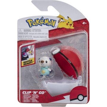 Jazwares Pokémon Clip 'N' Go Figure Pack-Oshawott + Poké Ball (Diversen) Nieuw