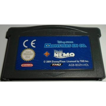 2 Games in 1 Finding Nemo + Monsters, Inc.-Kale Cassette (GBA) Gebruikt