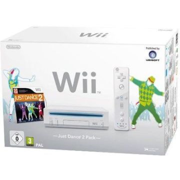 Nintendo Wii Family Edition Wit Pack-Just Dance 2 Boxed Beschadigd (Wii) Gebruikt