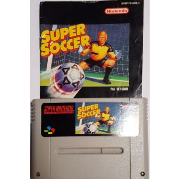 Super Soccer-Kale Cassette Incl. Handleiding Duits (SNES) Gebruikt