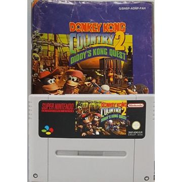 Donkey Kong Country 2 Diddy's Kong Quest-Kale Cassette Incl. Handleiding (SNES) Gebruikt