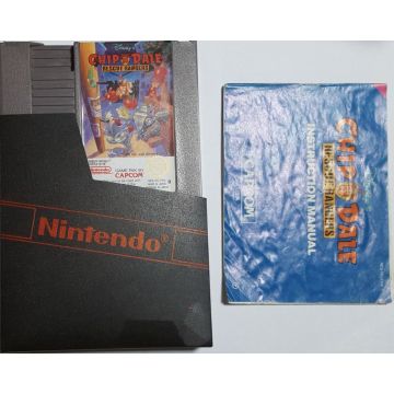 Chip 'N Dale Rescue Rangers-Kale Cassette Incl. Handleiding en Sleeve (NES) Gebruikt