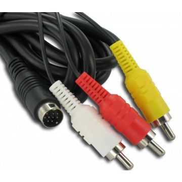 Merkloos SEGA Mega Drive II AV Kabel-Zwart (Sega Mega Drive) Gebruikt