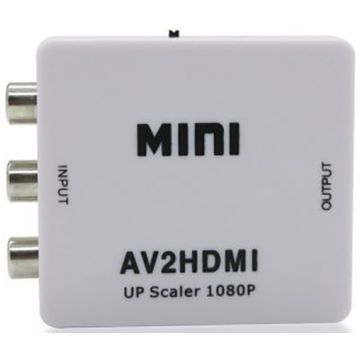 Merkloos HD Video Converter AV naar HDMI AV2HDMI-Wit (Diversen) Nieuw