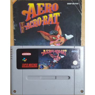 Aero The Acro-Bat-Kale Cassette Incl. Handleiding (SNES) Gebruikt