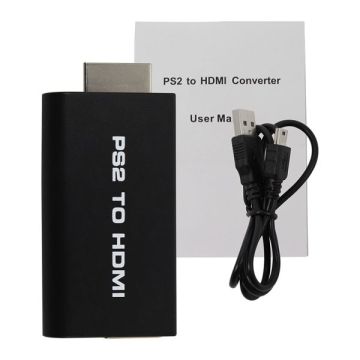 Merkloos PS2 to HDMI Converter-Zwart (PlayStation 2) Gebruikt