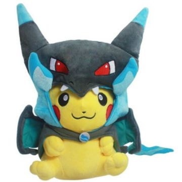 Pokémon Center Cosplay Pikachu Pluche 2-Mega Charizard X 20CM (Diversen) Nieuw