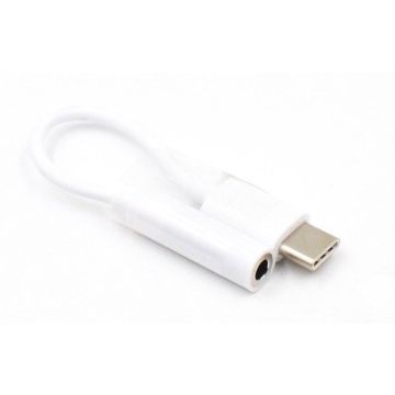 Merkloos Audio 3.5 Jack Female naar USB-C Male Converter-Wit (Diversen) Gebruikt