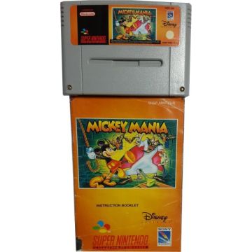 Mickey Mania-Kale Cassette Incl. Handleiding (SNES) Gebruikt
