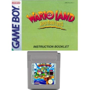 Wario Land Super Mario Land 3-Kale Cassette Incl. Handleiding (Game Boy) Gebruikt