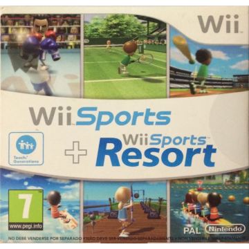 Wii Sports + Wii Sports Resort-Cardboard Edition (Wii) Gebruikt