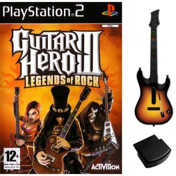 Guitar Hero III Legends of Rock-Incl. NIEUW Gitaar & Receiver (PlayStation 2) Gebruikt