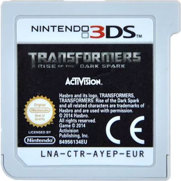 Transformers Rise of the Dark Spark-Kale Cassette (3DS) Gebruikt