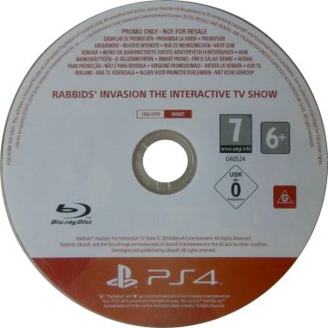 Rabbids Invasion The Interactive TV Show-Promo Alleen Disc (PlayStation 4) Gebruikt
