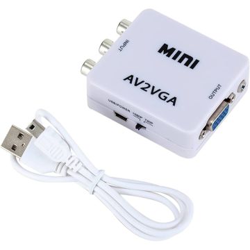 Merkloos HD Video Converter Mini AV2VGA-Zwart (Diversen) Nieuw