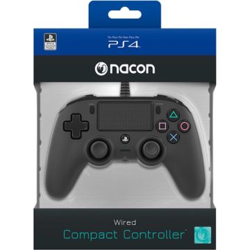 Bigben Nacon Wired Compact Controller-Zwart (PlayStation 4) Nieuw