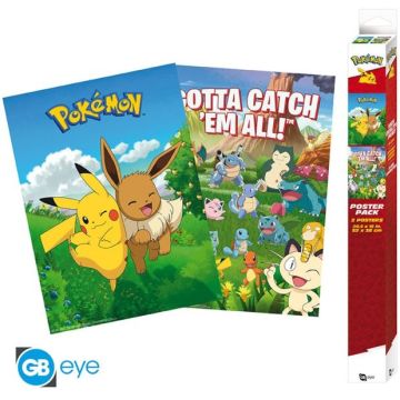 ABYstyle Pokémon 2 Chibi Poster Set-Environments (Diversen) Nieuw