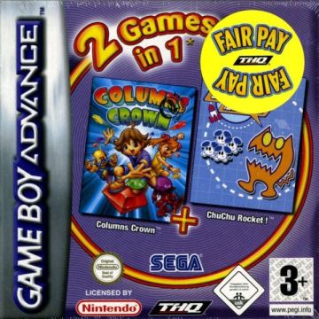 2 Games in 1 Columns Crown + ChuChu Rocket!-Standaard (GBA) Gebruikt