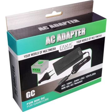 EAXUS AC Adapter for GameCube-Zwart (GameCube) Nieuw