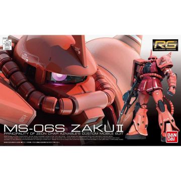 Bandai Hobby Mobile Suit Gundam 0079-MS-06S Zaku II (Char Aznable's Custom) 1/144 RG (Diversen) Nieuw