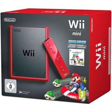 Nintendo Wii Mini Rood-Incl. Mario Kart Boxed (Wii) Gebruikt