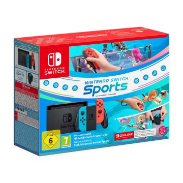 Nintendo Switch Console 2019 Upgrade-Rood / Blauw Joy-Con Incl. Nintendo Switch Sports (Switch) Gebruikt