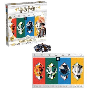 Winning Moves Harry Potter Hogwarts House Crest Puzzel-500 Pieces (Diversen) Nieuw