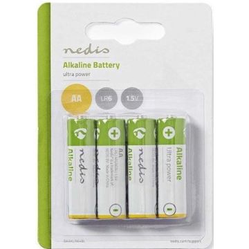 Nedis Alkaline AA Batterijen 1.5V-4 Stuks (Diversen) Nieuw