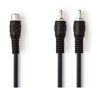 Nedis 1x RCA Female naar 2x RCA Composiet Male-20CM (Diversen) Nieuw