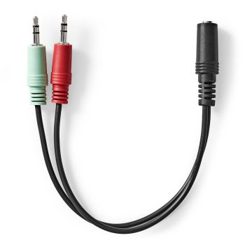 Nedis Headset Audio Kabel 3.5mm Female naar 2x 3.5mm Male-0.2M (Diversen) Nieuw
