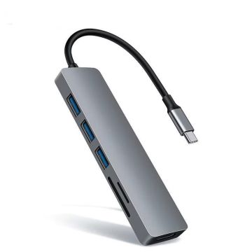 Airsky 6-in-1 USB-C Hub + Card Reader-Standaard (Diversen) Nieuw