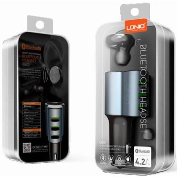 Ldnio Bluetooth Headset & Car Charger CM21-Zwart (Diversen) Nieuw